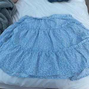 blue floral skirt!